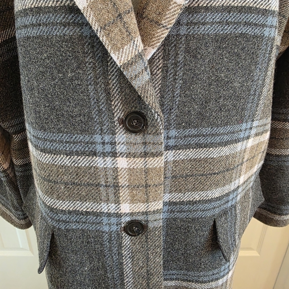 Pendleton Woolen Mills Vintage Plaid Wool Blazer Coat Petite XL - Picture 5 of 12